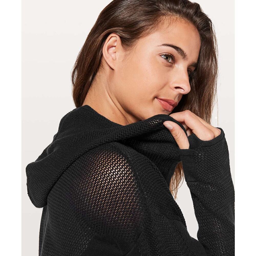Lululemon Still Movement Wrap Open Cardigan Black Size 8 - Picture 3 of 11